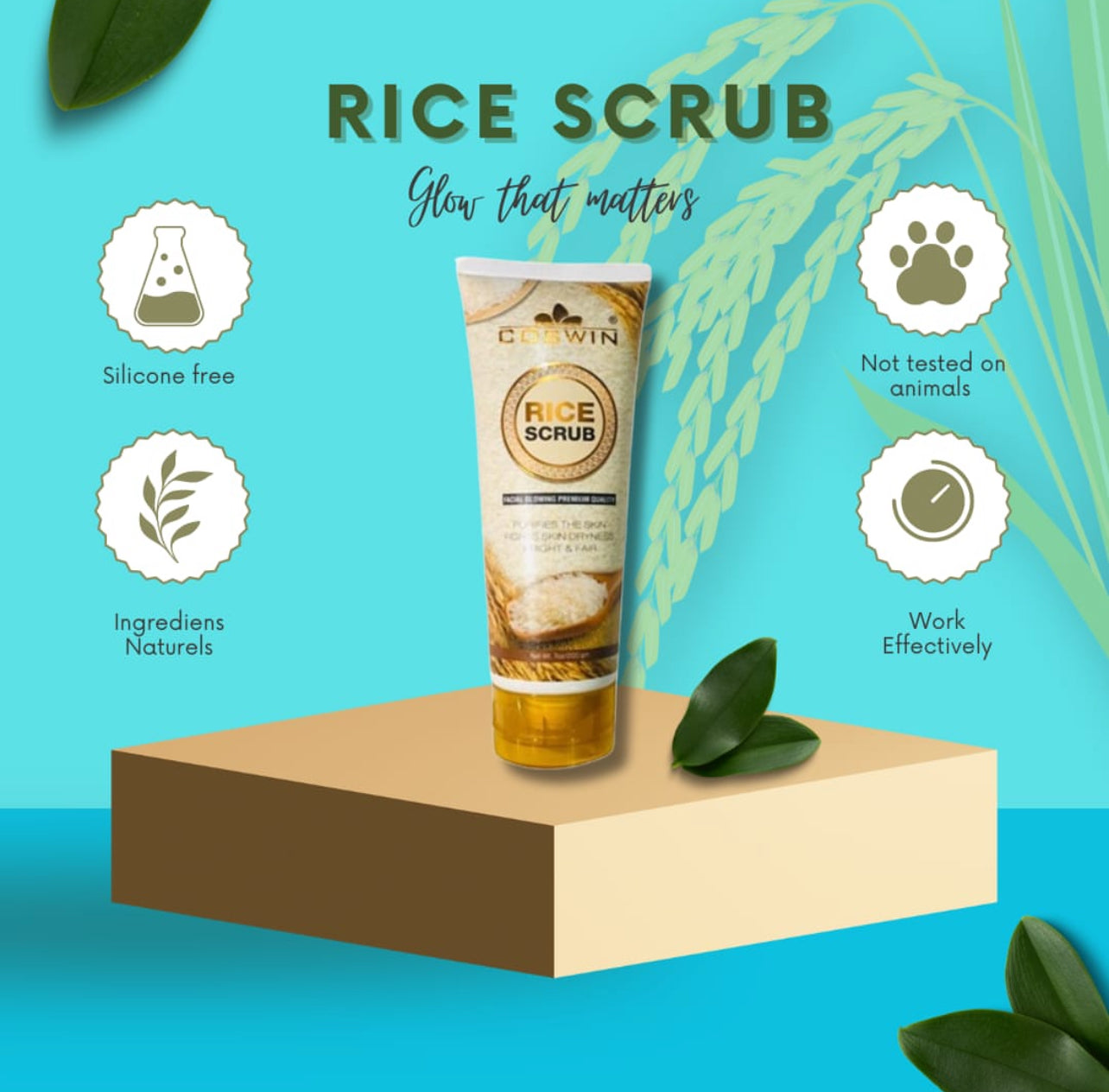Rice scrub